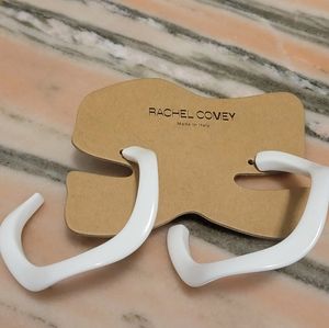 Rachel Comey White Hoop Earrings - Tenrill Earrings